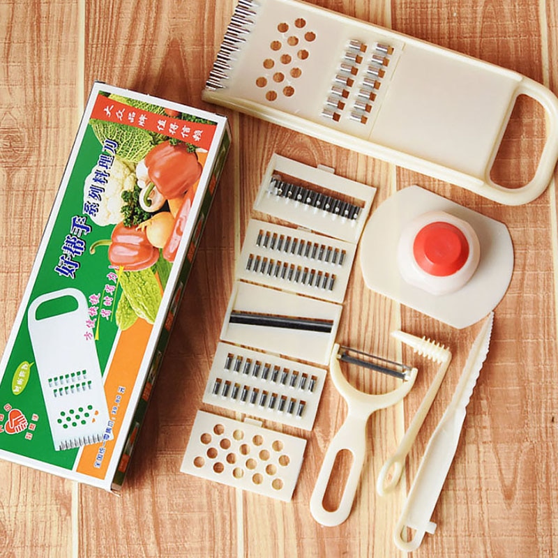 11 stks/set Multifunctionele Shredder Fruit Dunschiller Aardappelen Slicer Dicer Chopper Cutter Keuken Gereedschap