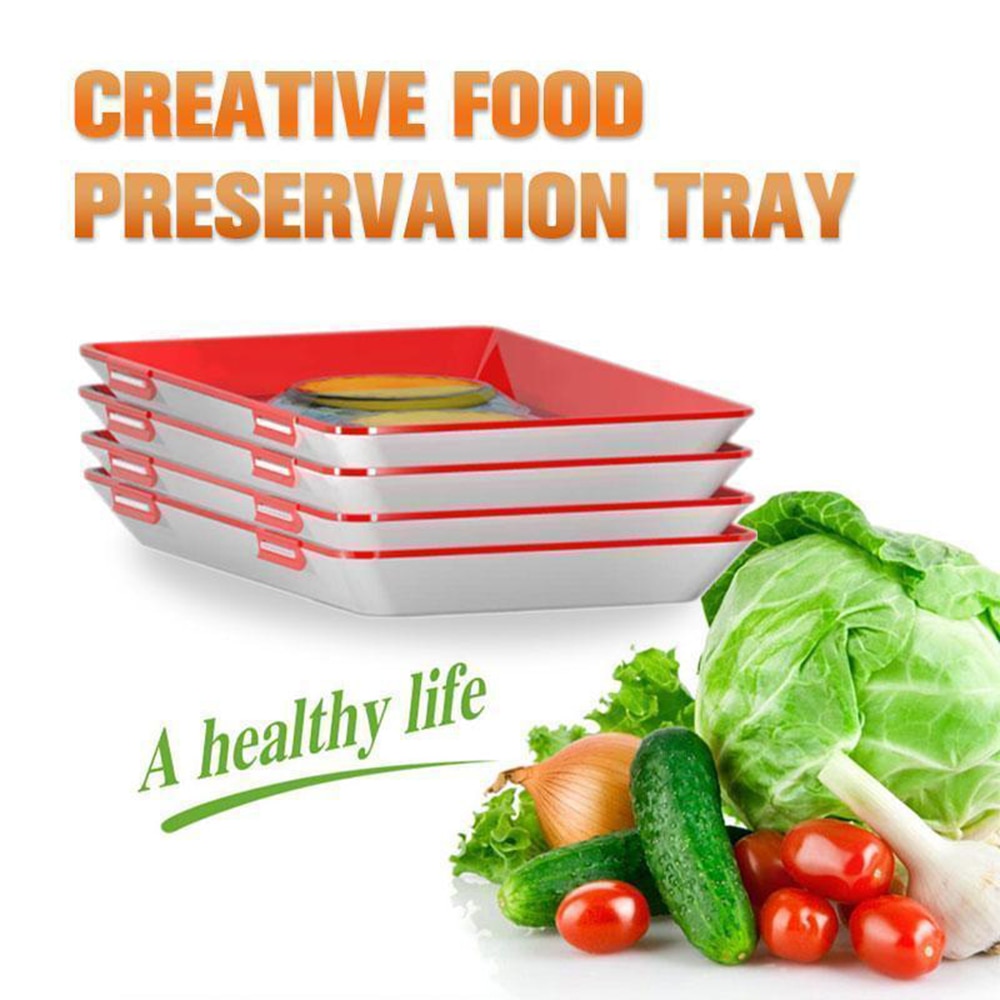 Kitchen Storage Trays Food Preservation Tray Fresh Food Serving Tray Keeping Fresh Spacer Organizer Home Decoration