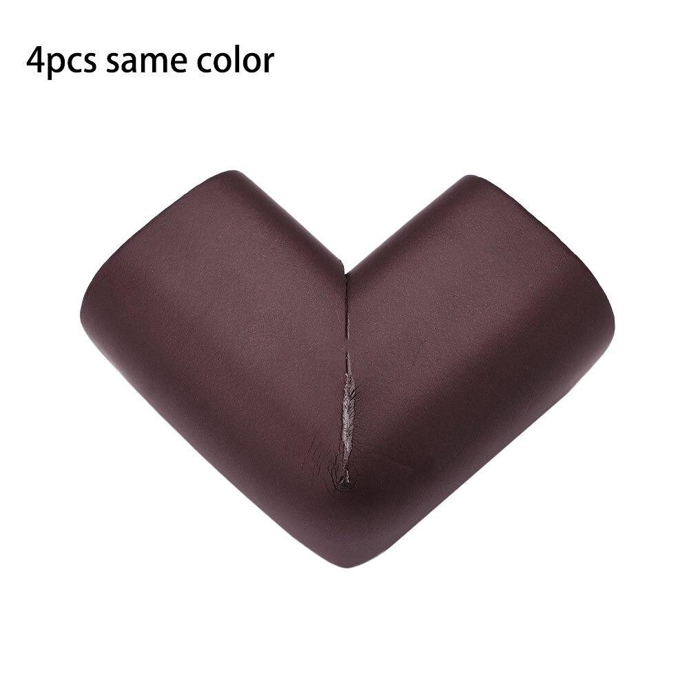 4 Uds protectores para las esquinas de las mesas Escritorio de seguridad para niños Borde de parachoques cubierta de cojín de esquina Protector suave bordes de los muebles protectores de esquina: dark brown