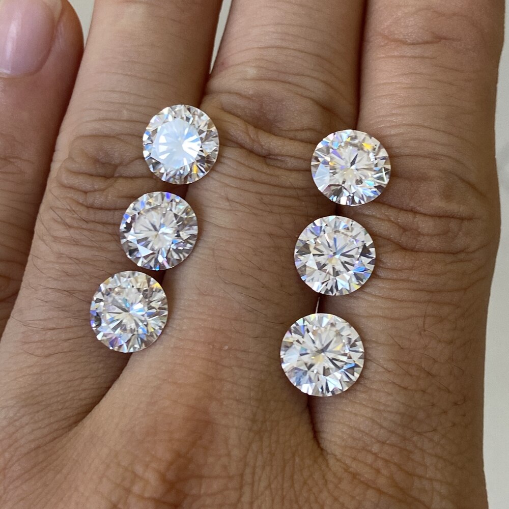 0.5 cts 5 mm ij cor gra certificado vvs excelente corte branco moissanite pedra frouxo moissanite diamante