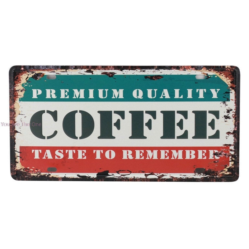Fresh Brewed Coffee Menu Cafe Bar We are Open Closed Metal Tin Signs Iron Painting Home Plaque Wall Stickers Pub Cafe Shop: Q