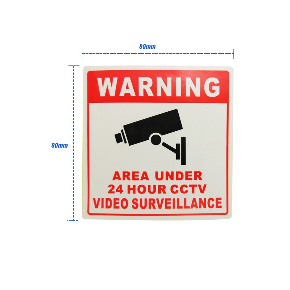 4 stk / parti sikkerhed vandtæt solcreme pvc hjem cctv videoovervågning alarm klistermærke 24 timers skærm advarselsmærkater
