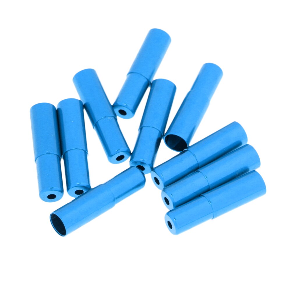 10Pcs Bike Brake Cable Tip Cap Bicycle: Blue 4mm