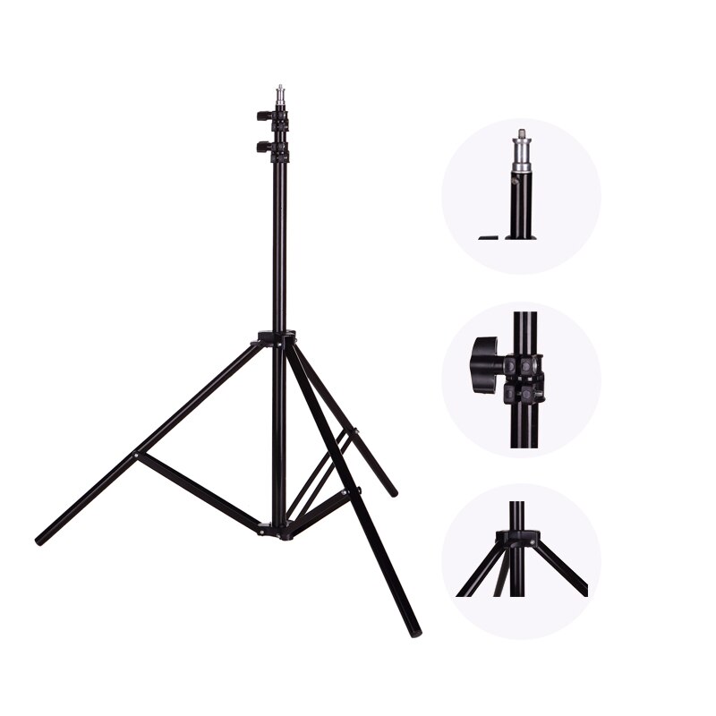 Photography Lighting Kit - 2M Tripod Stand + Softbox + 50W Dimmable LED Lamp for Video Shooting