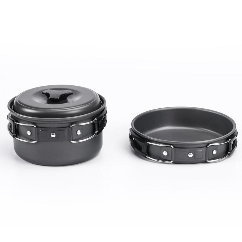 Portatile di Campeggio Esterna Pentolame E Utensili per Cucinare Acqua Bollitore padella impostato di Campeggio di picnic Pentolame E Utensili per Cucinare Cucina kit di Utensili per Escursionismo picnic