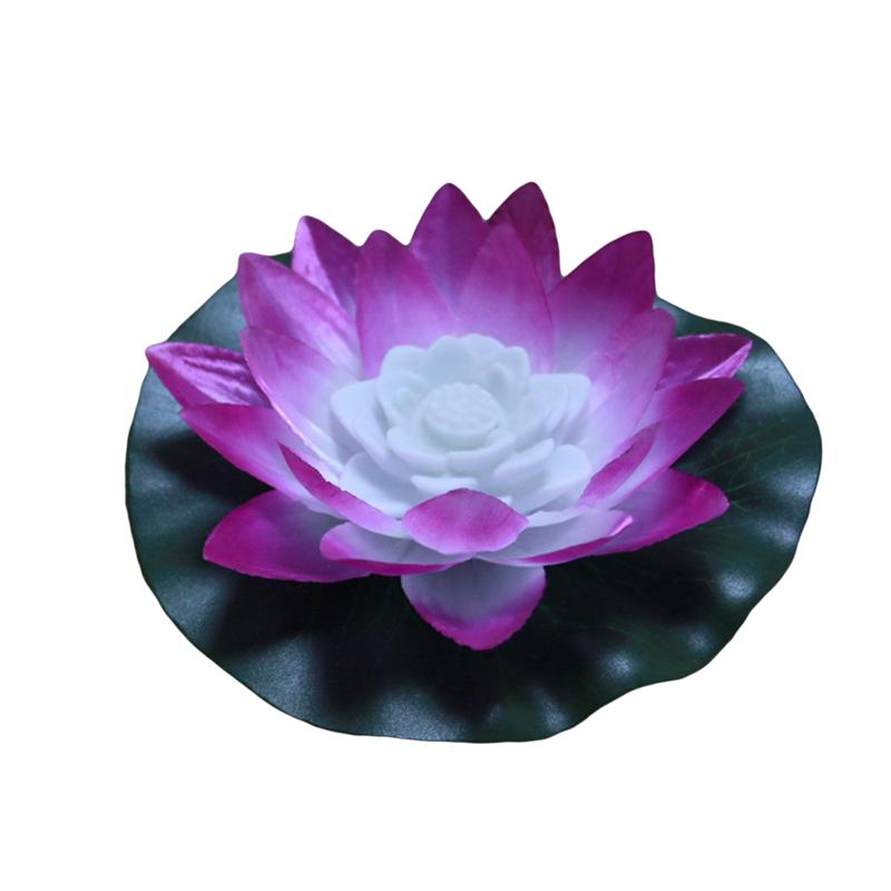 LED wünschen Licht Lotus Wasser Laterne Lampe Blume Schwimmbad Licht Bunte Wasser Laterne Kerze Lampe für Hochzeit Party Festival Dekor: Violett