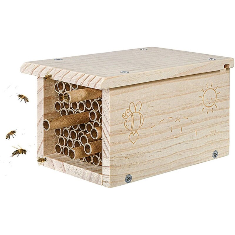 50Pcs Bee House Tubes Refill Bee Paper Tube Liners for Insect Nest Beehive House Garden Pollinator Bee House Nest Tubes