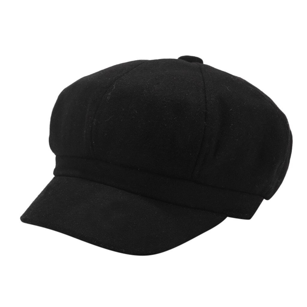 #48 Vintage Women Winter Solid Hat Beret Cap Korean Painter Newsboy Berets Chapeau Homme Кепка Без Козырька Gorras De Mujer
