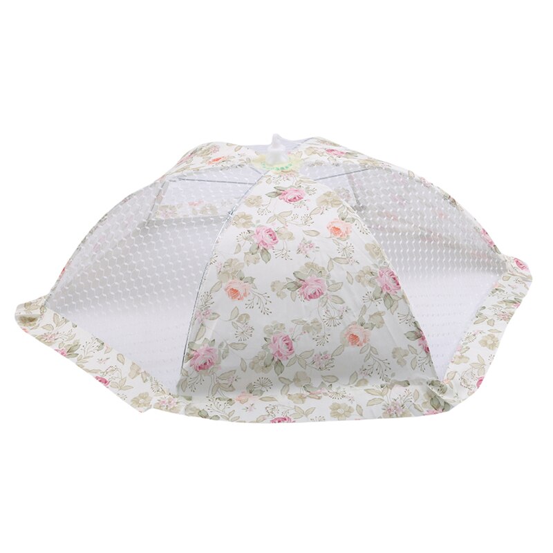 Køkken frisk mad tallerkenbetræk foldet maddæksel paraply til beskyttelse af mad koreansk stil køkkenredskaber tilbehør: Lille pæon