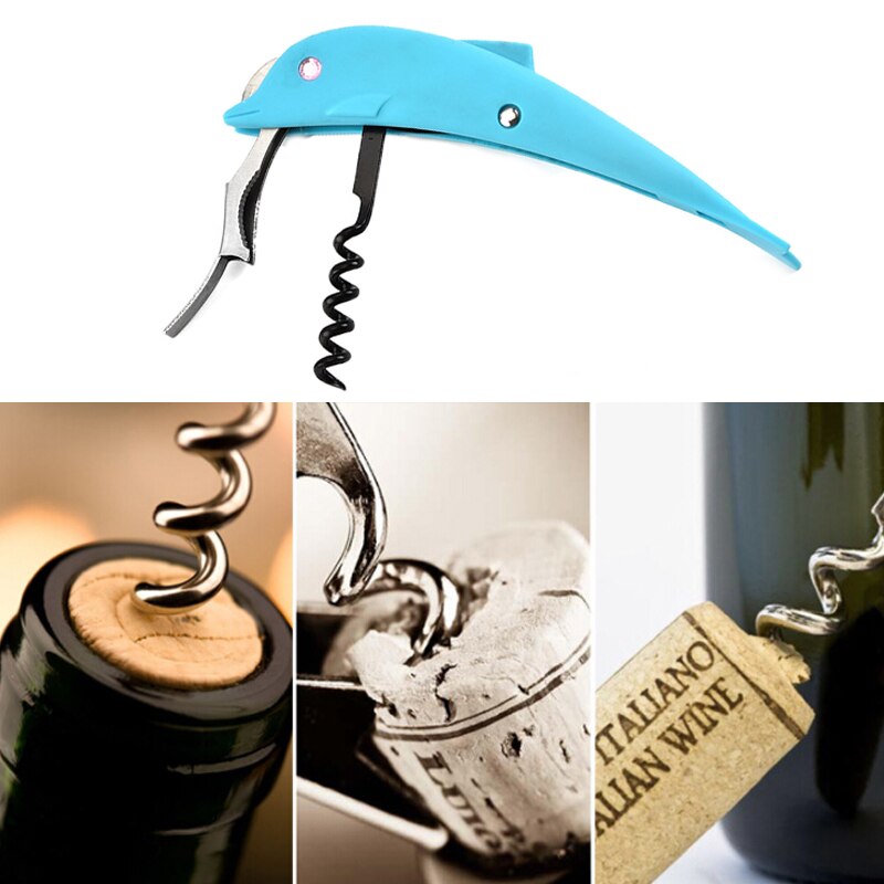 BalleenShiny Delphinus Beer Openers Can Tin Openers Practical Red Wine Corkscrews Multi-function Kitchen Bar Gadgets