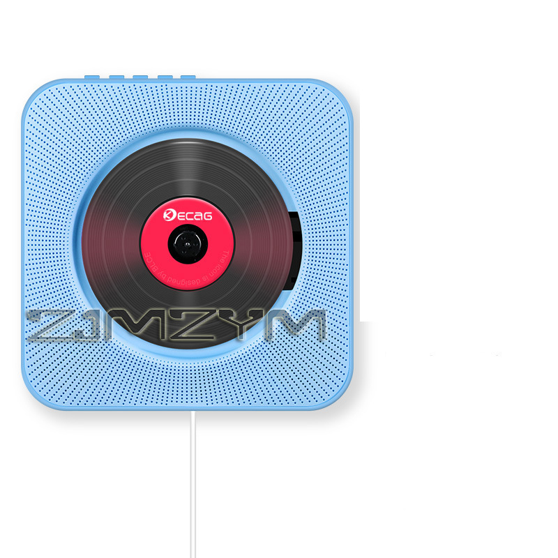 CD-Player, Bluetooth-Lautsprecher, LED-Bildschirm, Wandmontage, Musik-Player, FM-Radio, 3,5 mm Stereo-CD-/MP3-Player mit Fernbedienung: green