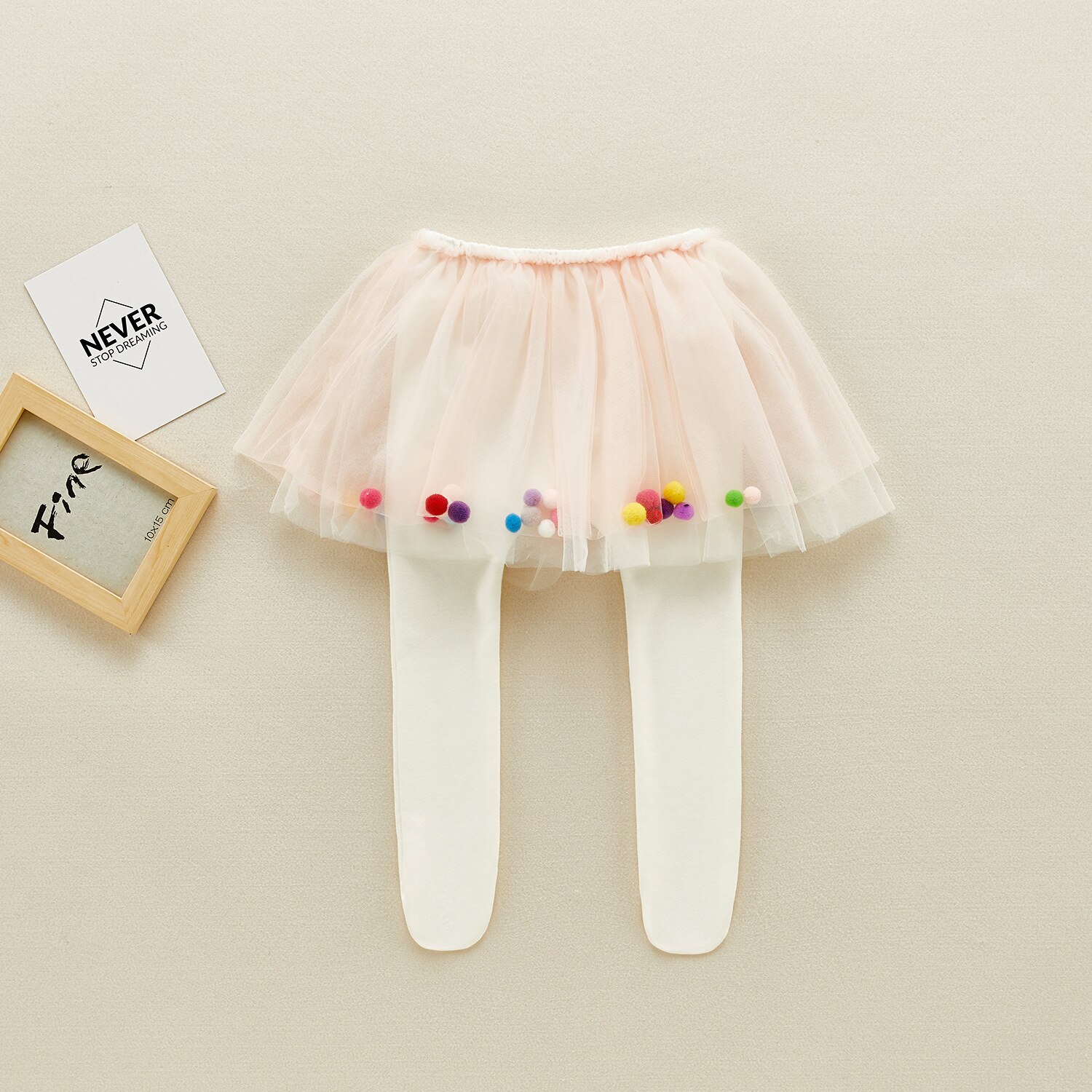 Automne nouveaux enfants Leggings collants bébé Net fil jupe bouffante Leggings mignons enfants fille Leggings: GZ81white / 6M