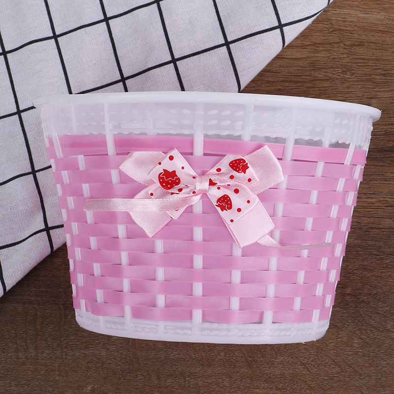 Cykelkorg framväska cykel rosett framkorg för barn flickor cykling: Gul