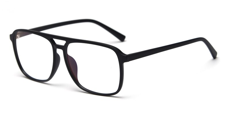 Peekaboo korean tr90 retro anti blue light glasses frame optical men ultralight myopia eyeglasses women's square: matte black