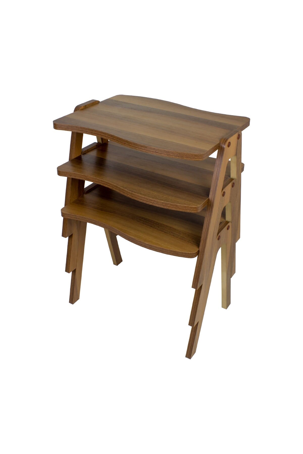 3 stykker te bord slutbord til kontor sofabord træ magasin hylde lille bord bevægeligt soveværelse stue møbler