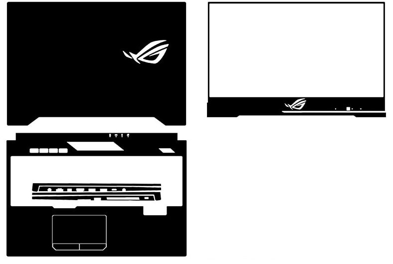 Z włókna węglowego naklejka na laptopa skórka kalkomania pokrywa Protector dla swojej Asus ROG Strix Hero II GL504GV GL504GW GL504 GL504GM GL504GS 15.6"