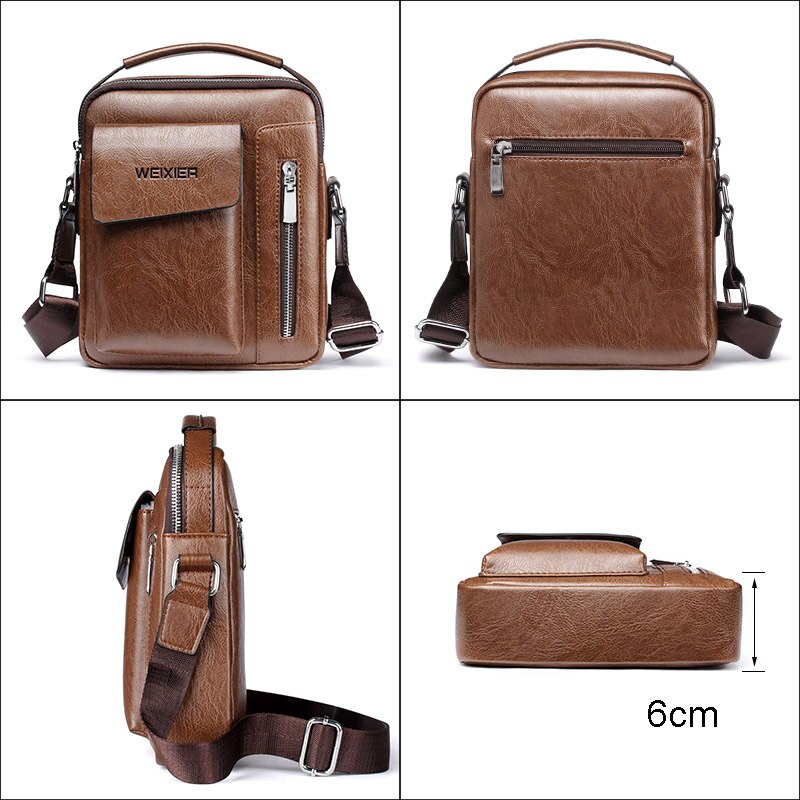 Mannen Tassen Schoudertassen Crossbody Tas Multifunctionele Mannen Handtassen Capaciteit Pu Lederen Tas Voor Man Messenger Bags Tote tas