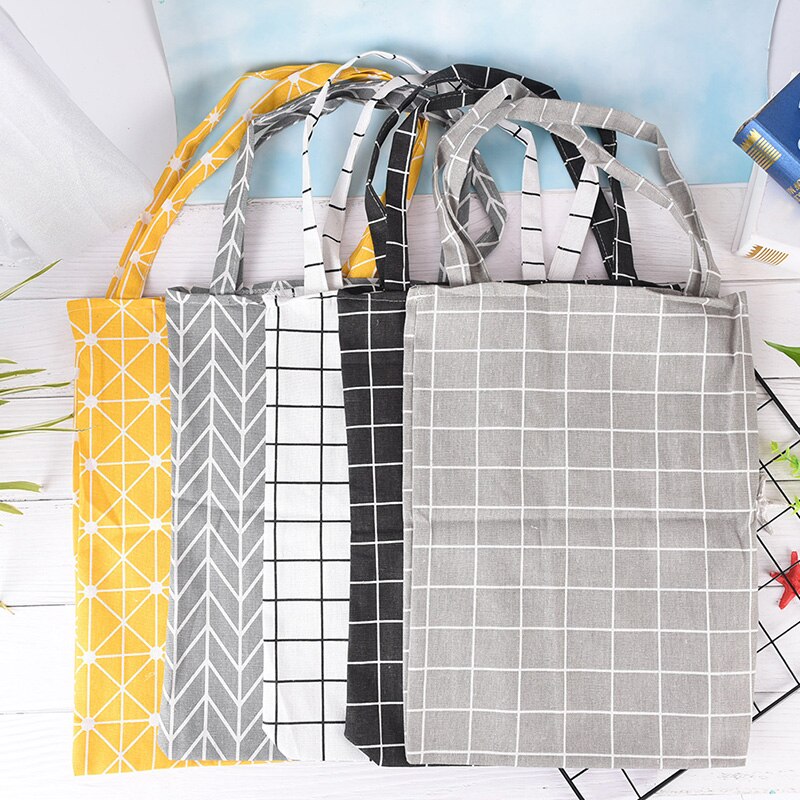 5 stijlen canvas geruite tas messenger outdoor katoenen schouder geruit winkelen