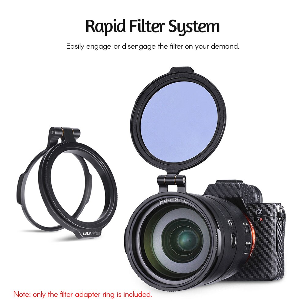 UURIG 49/58/67/72/77/82mm système de filtre rapide objectif de caméra ND filtre anneau adaptateur en métal pour Canon Nikon Sony Olympus appareils photo reflex numériques