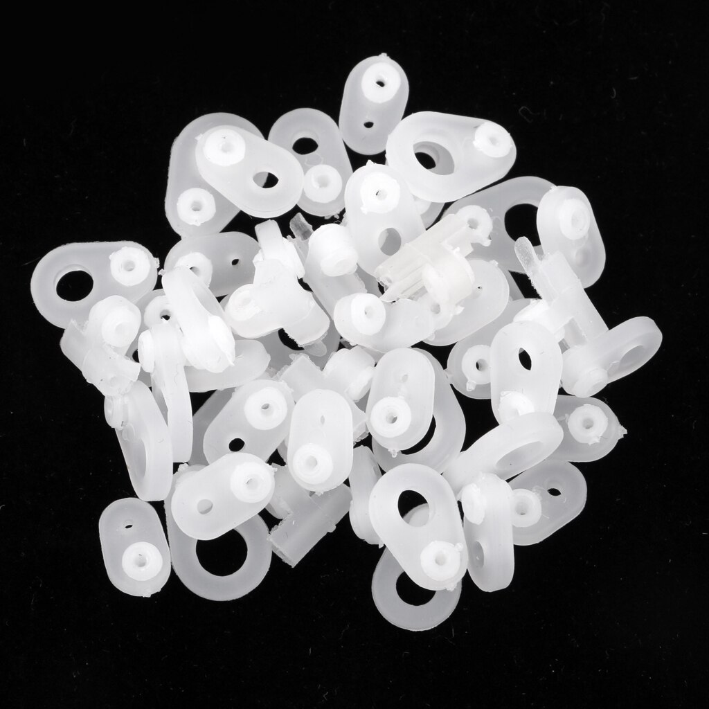30pcs Durable Fishing Rod Guides Fitting Silicone Fishing Tackle Fish Pole Line Ring Replacement Tackles for Fisherman