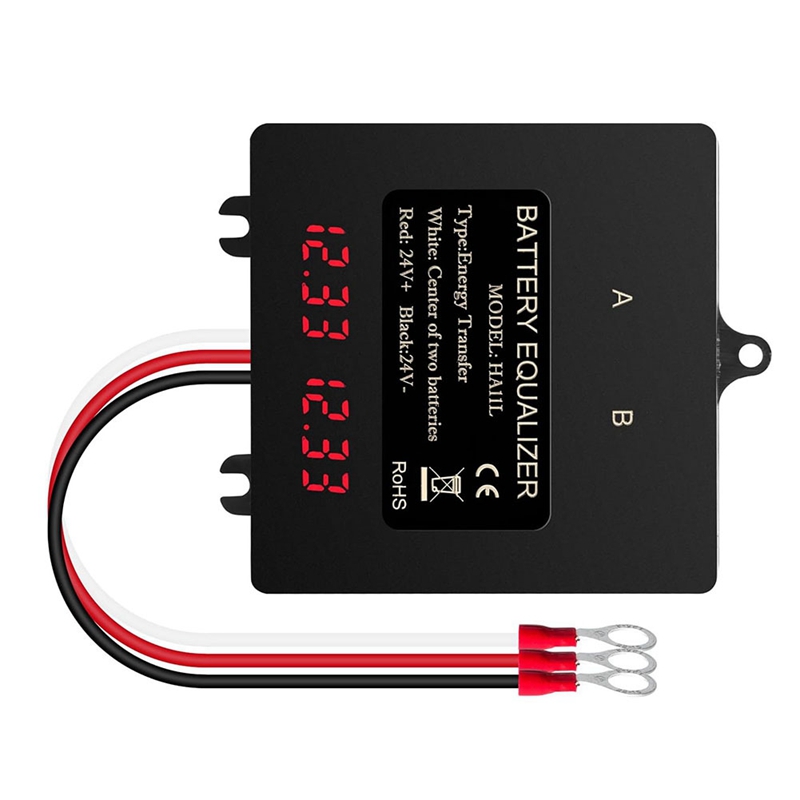 Batterie-Equalizer, intelligenter Batterie-Balancer für Blei-Säure-Lithium-Batterien, 24 V, digitales 2 x 12 V Elektrowerkzeug