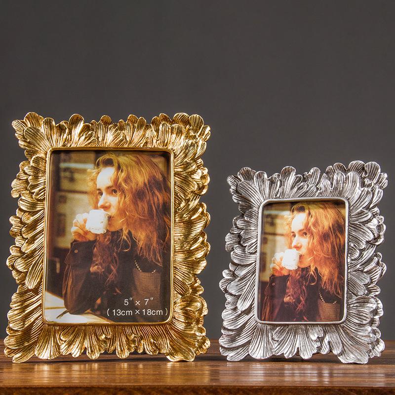 Retro Hars Fotolijst Goud Fotolijst Home Decor Fotografie Props Bruiloft Foto Frames Bureau Decoratie Ornament