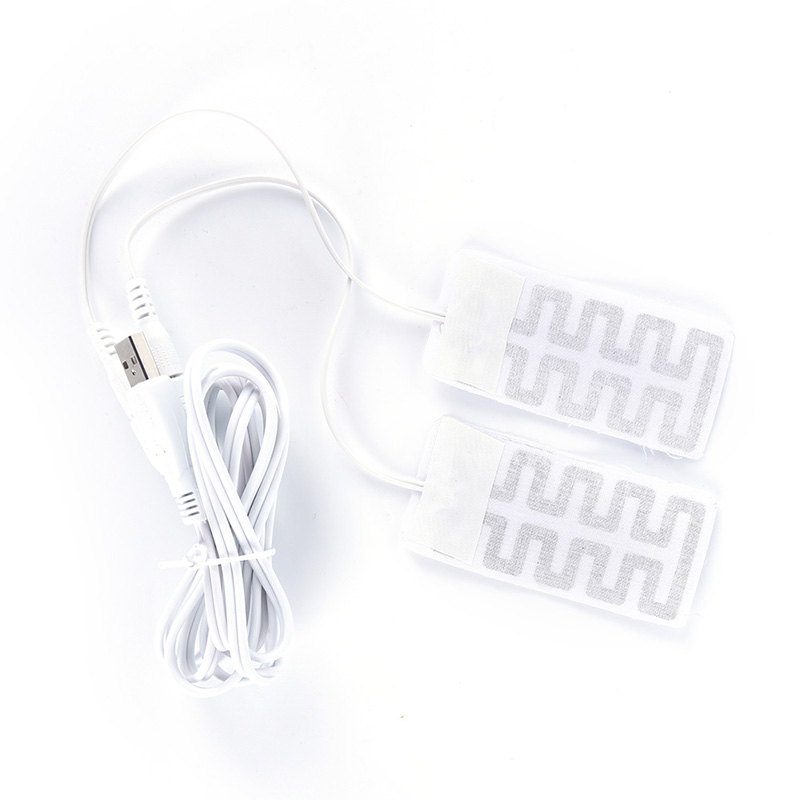 1 paar Elektrische USB Handschoenen Heater Kussen Winter Verwarmde Handschoenen Jas USB Verwarmde Handschoenen Pad Voor Muismat Koolstofvezel doek