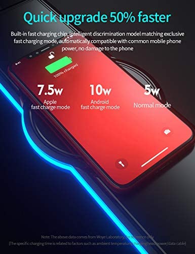 RGB Gaming Wireless Charging Mouse Pad 10-Light LED Keyboard Mat Anti-Slip Rubber Base WaterProof Large Keyboard Pad for Laptop