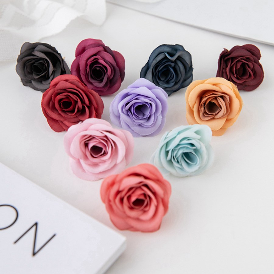 10 Stuks Zijde Kunstbloemen Rozen Hoofden Kerst Tuin Bogen Winkelcentrum Bruiloft Boeket Decoratie Diy Bloem Vaas Accessoire