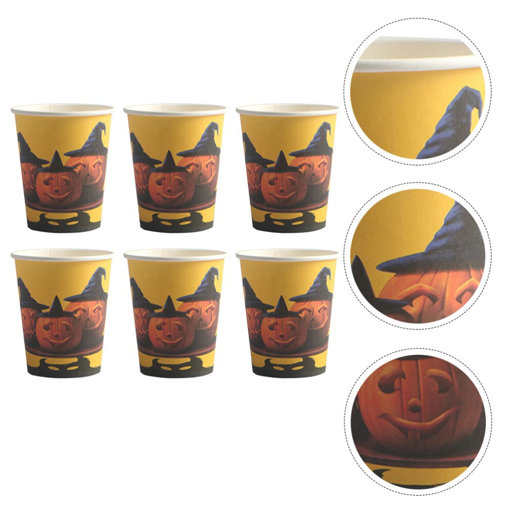 20Pcs Paper Cups Halloween Disposable Drinking Cups Party Paper Supplies