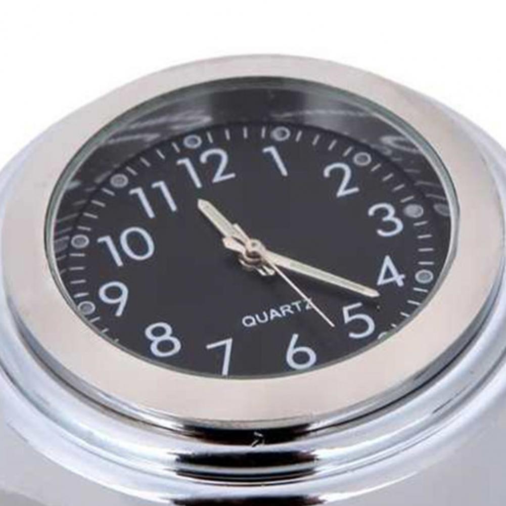 Universele 7/8 "Aluminium Waterdicht Chrome Lichtgevende Motorcycle Fietsstuur Mount Quartz Klok Horloge Voor Honda Yamaha