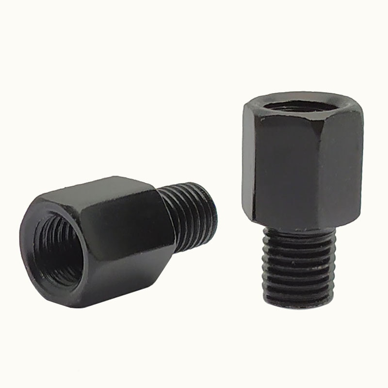 Adaptateur de rétroviseur noir M10 M8 | Boulon de Conversion, pour rétroviseur noir, vis de Conversion de la main droite et gauche, pour Scooter de moto 10MM 8MM