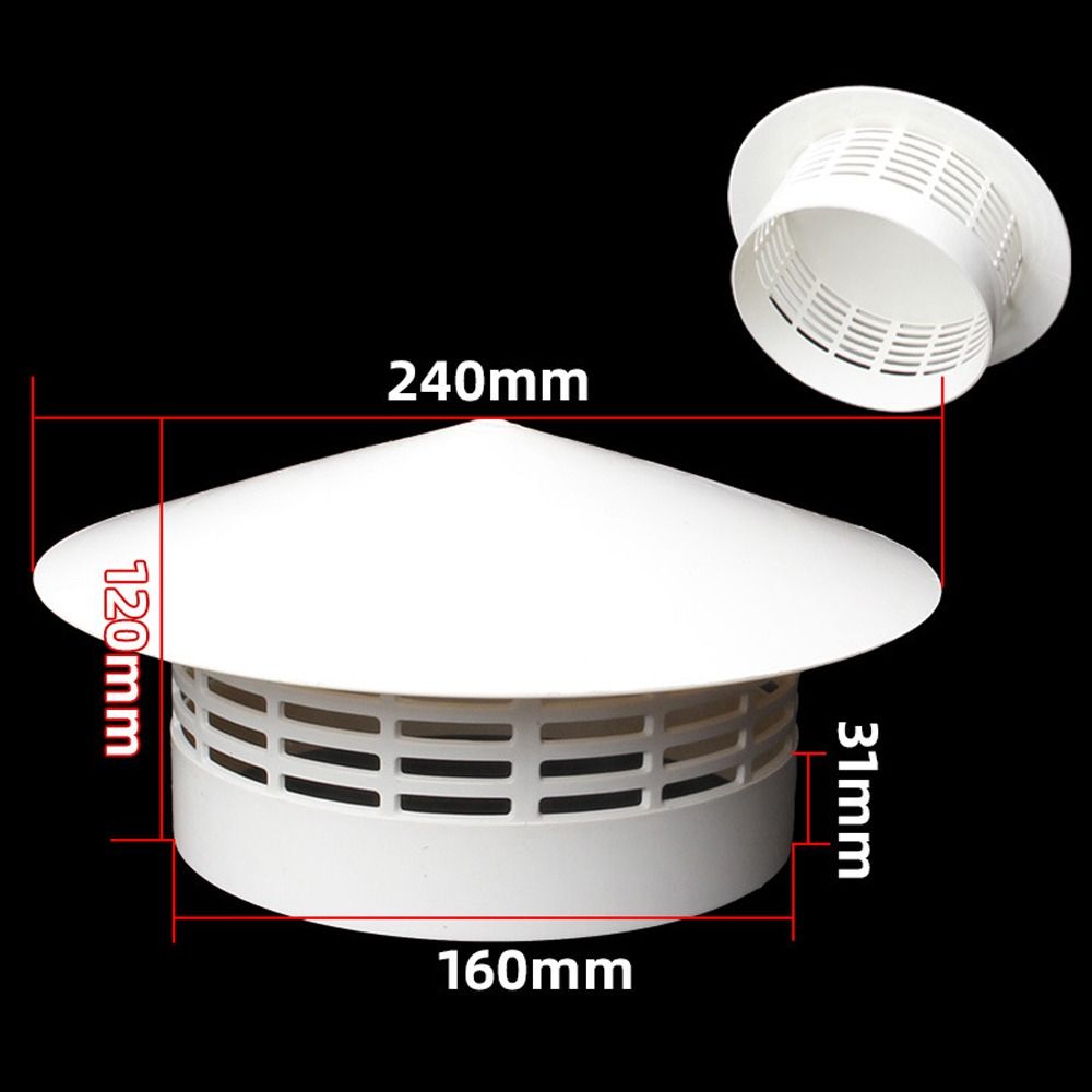 Langlebige 75-200mm belüftete Regen kappe PVC Außenwand Luft auslass Rauchabzug haube Dach kanal Entlüftung kamine: green