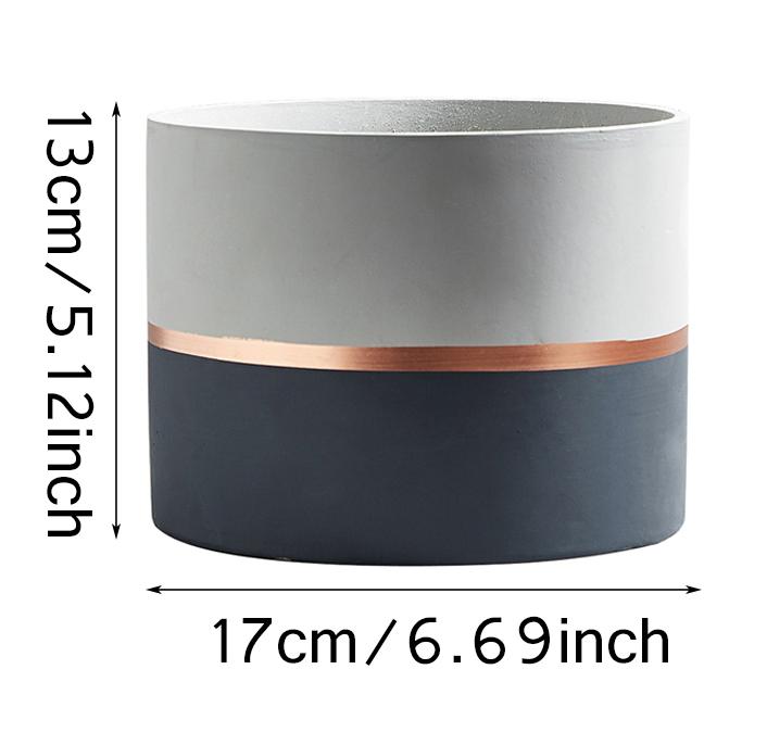 Modern Style Cement Flower Pot Simple Personality Large Fleshy Flower Pot Green Planter Flower Gardening Decoration