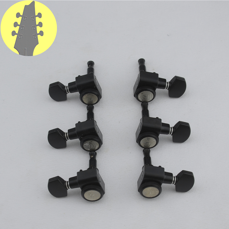 1 Set 6/7/8 corde senza chiusura a vite teste per chitarra sigillate accordatori per chitarra nero/oro/argento cromato: Blu