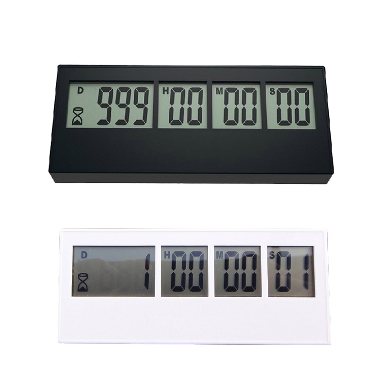 LCD Large Screen Event Reminder Loud Alarm Timer Kitchen Digital Timer 999 Days Clock Touch Key