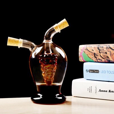 Double Wall Glass Glass Olive Oil Bottle Pourer Kitchenware Oil Vinegar Bottle Sauce Bottle Oiler Cruet Condiment Bottles Soy