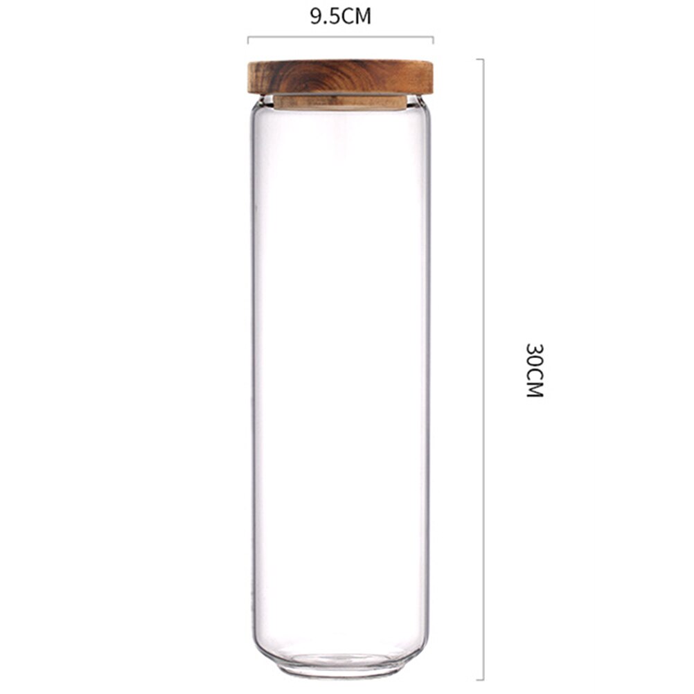 Glas lufttæt dåse køkken opbevaring flasker krukker med låg madbeholder korn te kaffebønner korn slik krukkebeholdere: 1600ml
