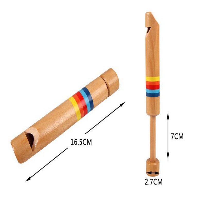 Juguete de madera para bebés pequeños dibujos silbatos diacríticos deslizantes Piccolo juguetes para niños juguetes educativos de música juguetes musicales clásicos para niños