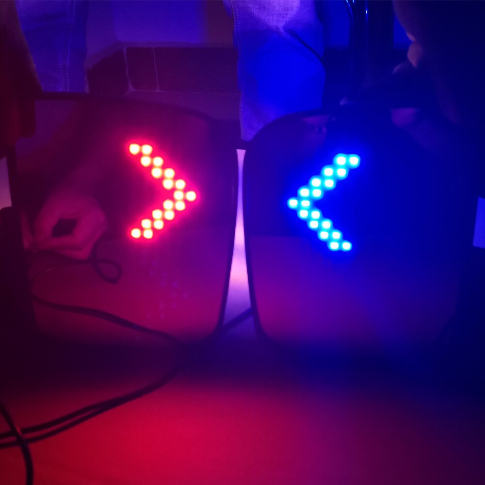 Condor Parts - Universal Golf Cart LED Side Mirrors With Turn Signal, Adjustable Side Mirrors For All Brands Golf Cart. Ice Blue