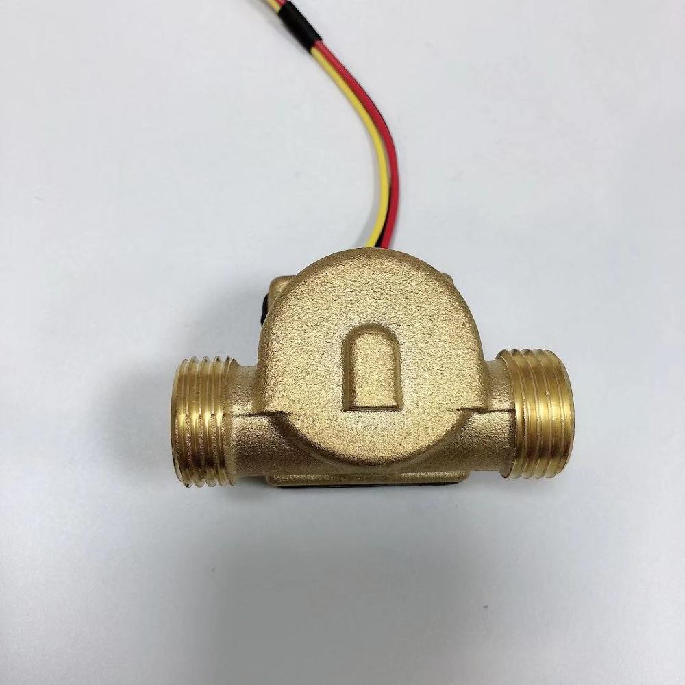 G1/2 "DN15, medidor de turbina de sensor de flujo de Hall de cobre y latón para agua, 1 ~ 30l/Min SEN-HZ21WC