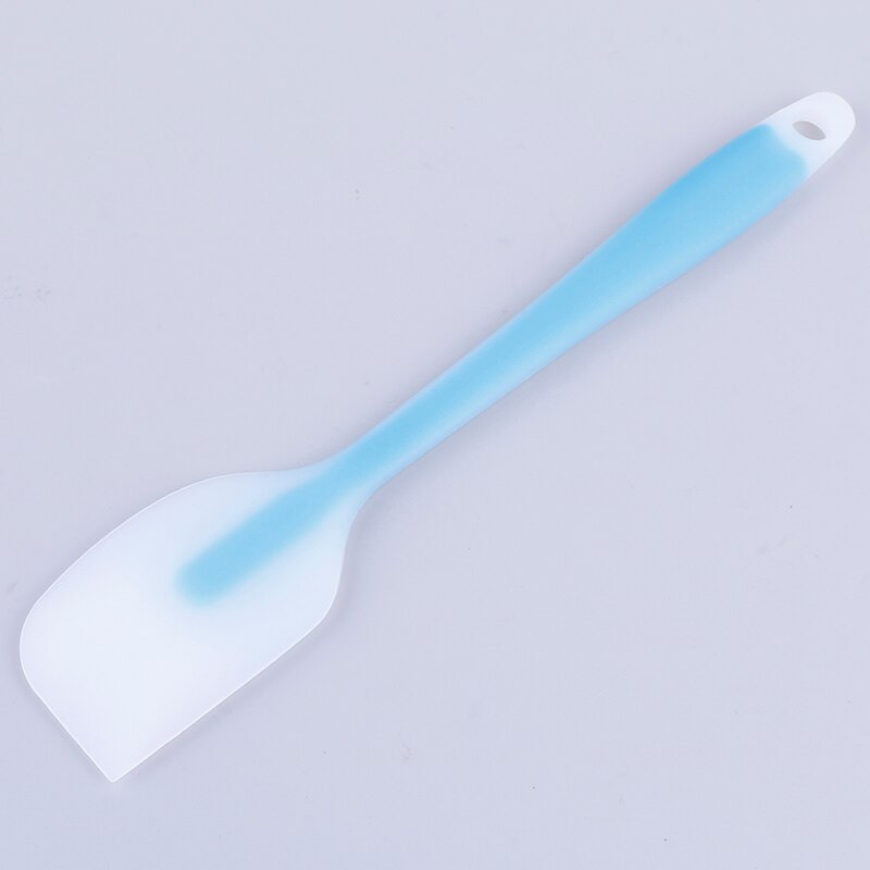 1pc Heat Resistant Non-stick Silicone Spatula Spoon Cooking Kitchen Cake Scraper Green | Pink | Blue: blue