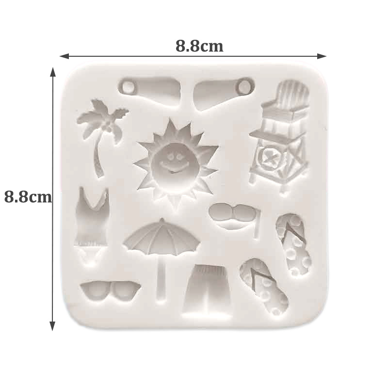 Sommer Beach Silikonform - Kokosnussbaum Fondant Kuchenform