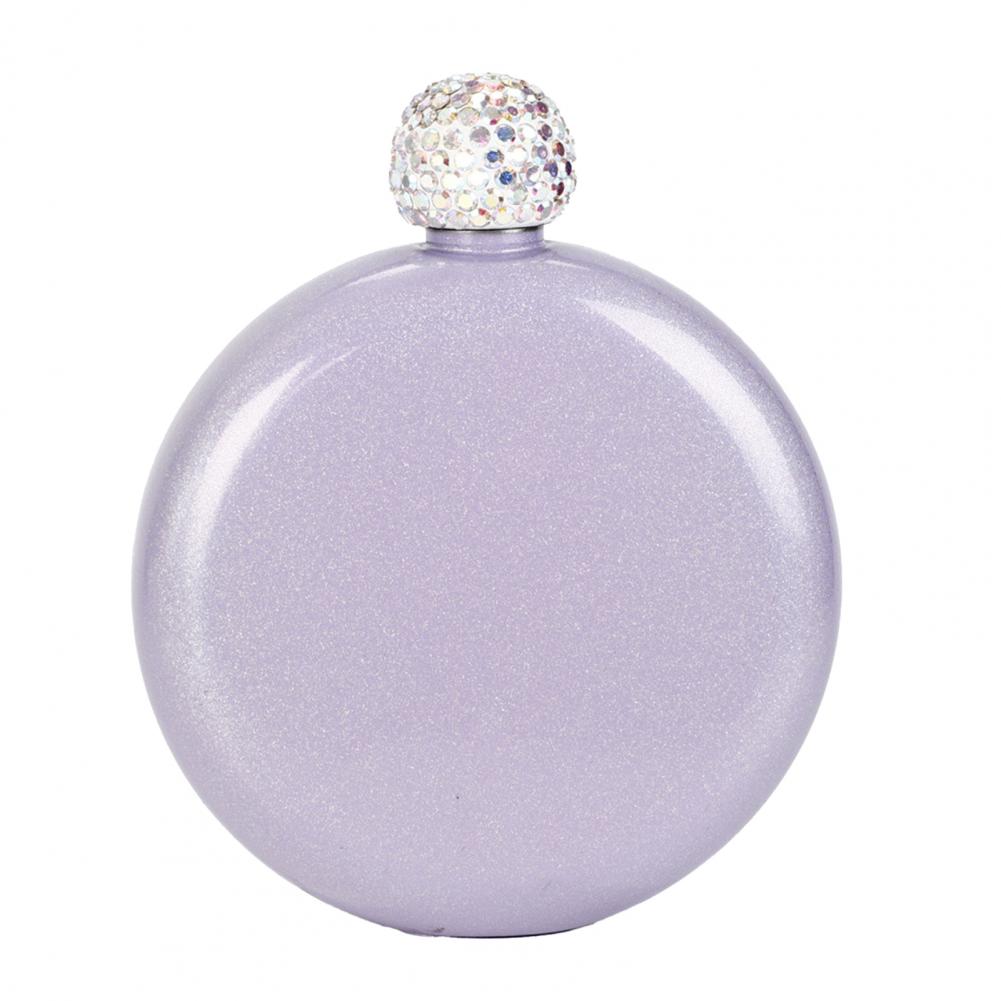Sealing Flask Portable Effective Anti-rust Camping Hip Flask: Light Purple