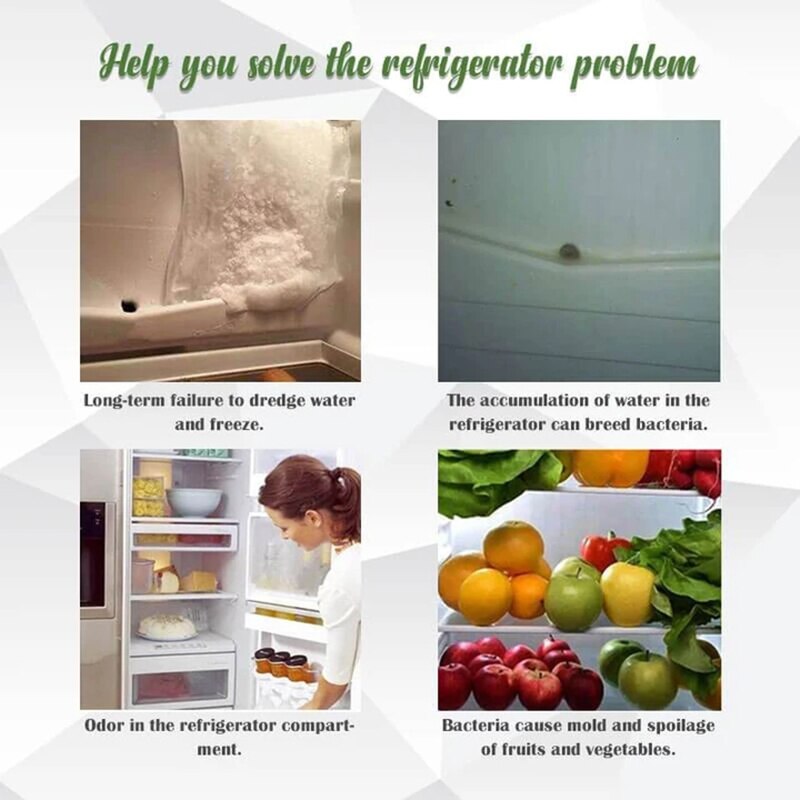 Køleskab drænhul fjerner rengøringsværktøjssæt genanvendeligt til køleskabe i hjemmet usj 99