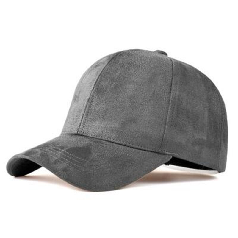 Suede for Men and Women Baseball Cap solid color Gorra adjustable cap Street Hip Hop Caps Available in multiple colors: deep gray