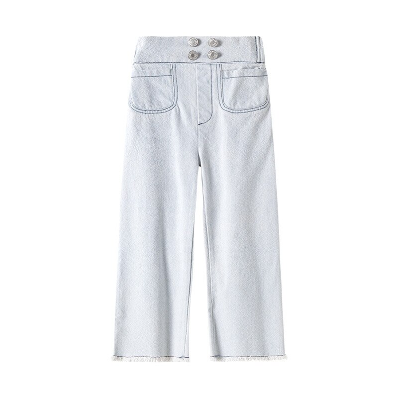 Spring Girls Pants Kids Wide Leg Jeans for Girls Casual Baby Girls Pants, #8451: 14