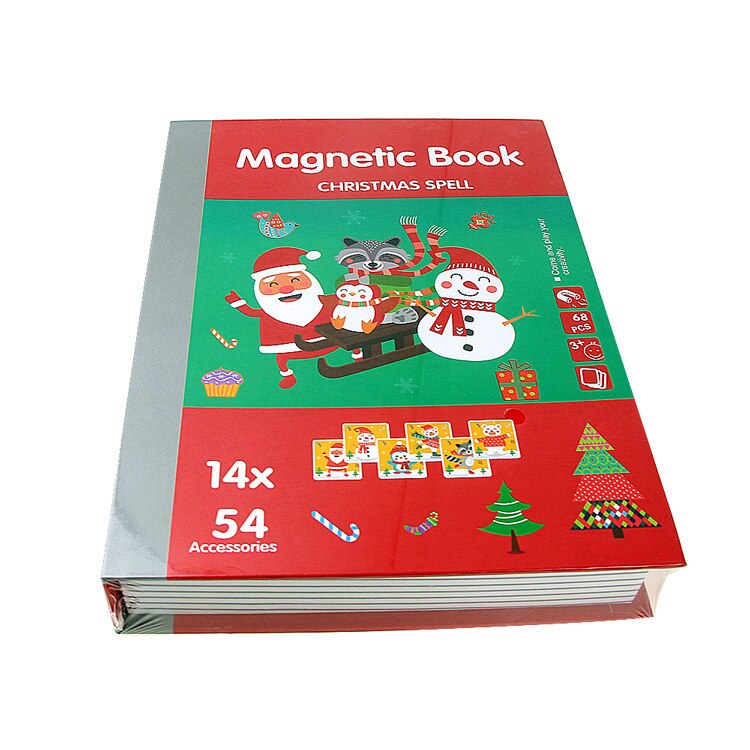 3D Puzzle Jigsaw Coolplay Intelligente dei bambini Libro Magnetico di Formazione Del Gioco Giocattoli Educativi per I Bambini Regalo Di Natale: christmas