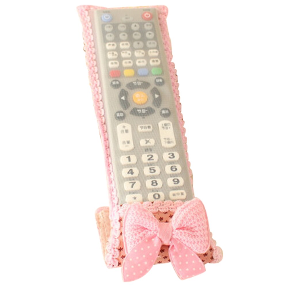 Remote Control Cover Fabric Butterfly Air Conditioning Colorful Cartoon Dust Proof: Pink / L