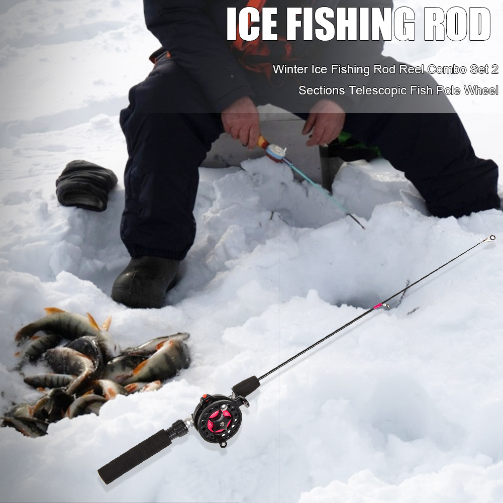 Mini Telescopic Ice Fishing Rod Portable Carbon Fiber River Shrimp Carp Fishing Pole Winter Fishing Rod Pesca Tackle Accessories